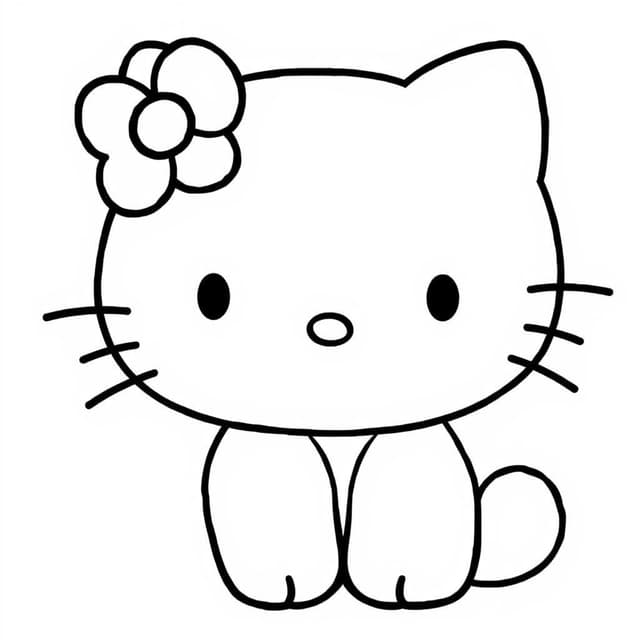 hello kitty coloring page