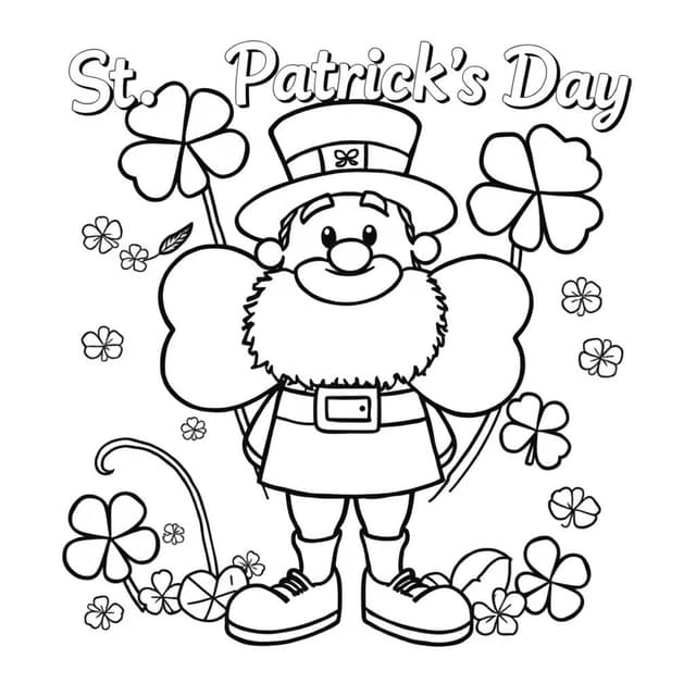 st patrick's day coloring page