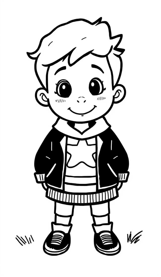 boy coloring page