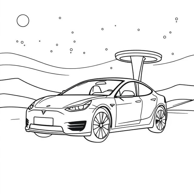 tesla coloring page