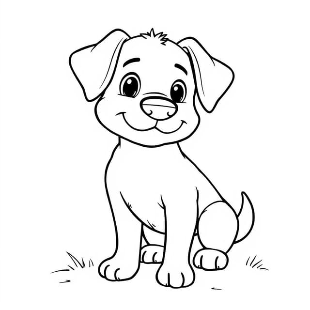 dog coloring page