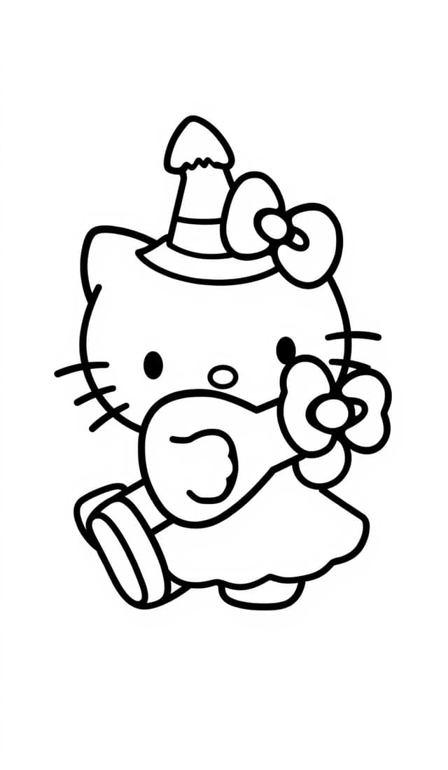 hello kitty coloring page