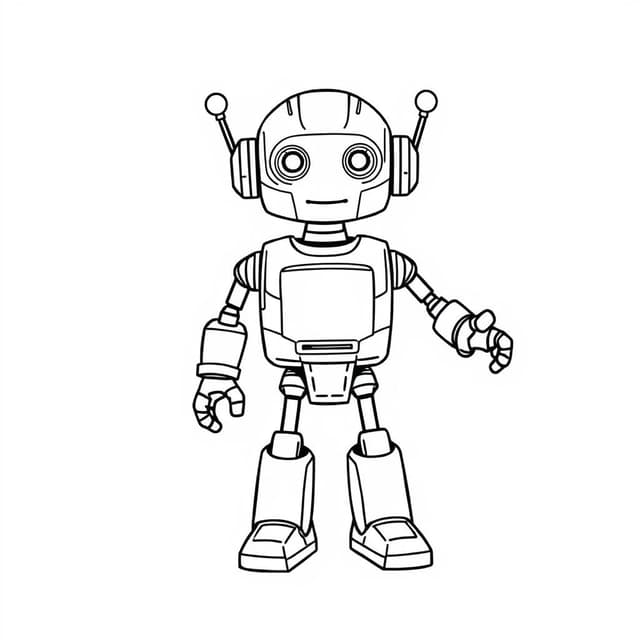 robot coloring page