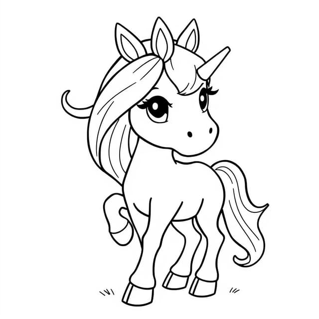 unicorn coloring page