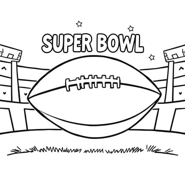 super bowl coloring page