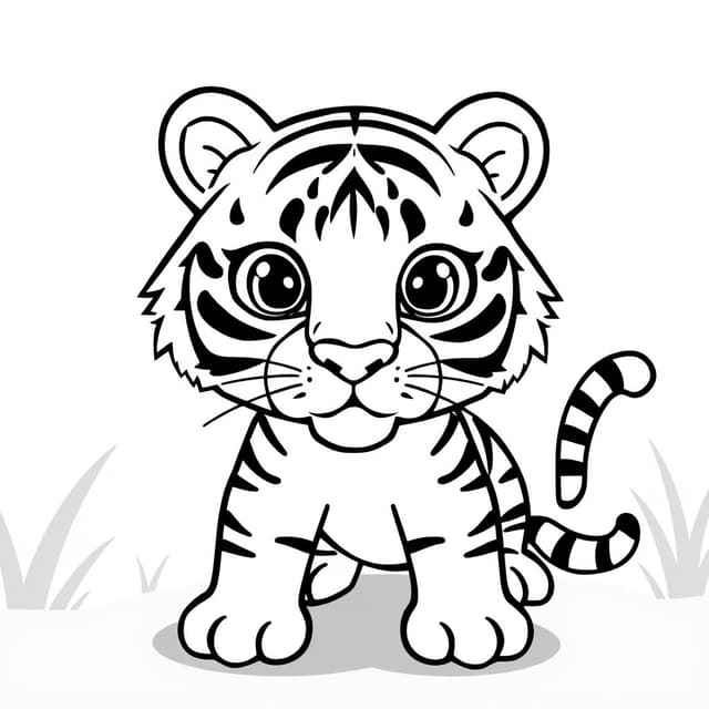 tiger coloring page