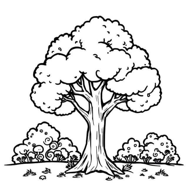 tree coloring page