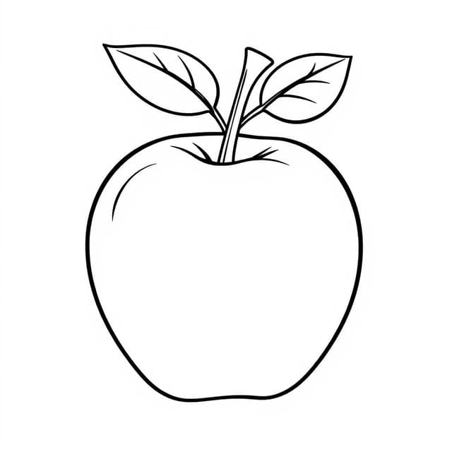 apple coloring page