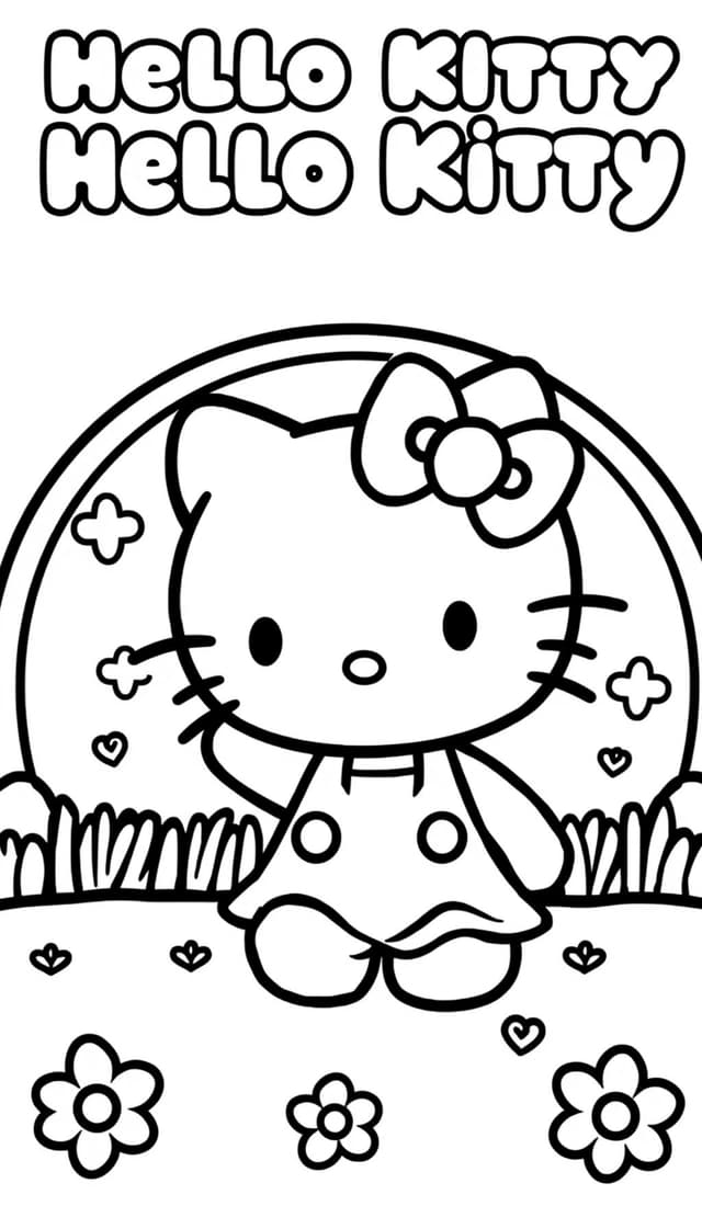 hello kitty coloring page