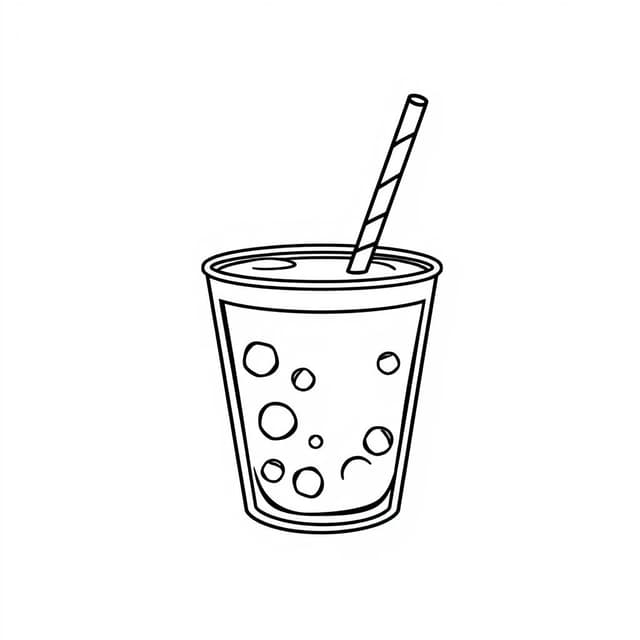 drink cup coloring page