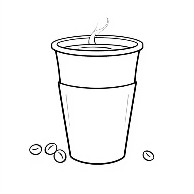 cup coloring page