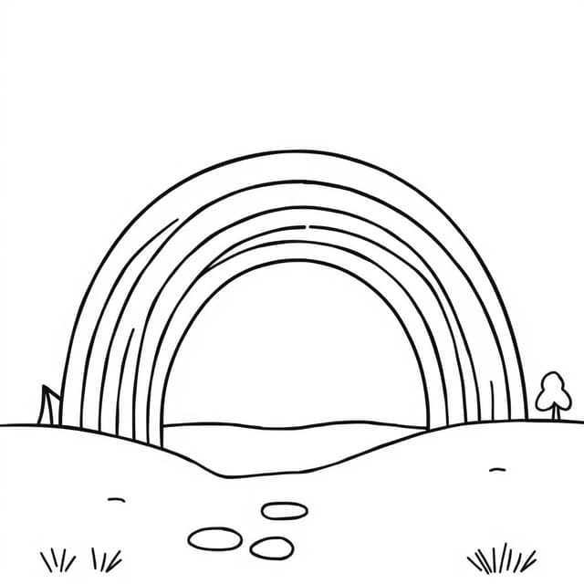 rainbow coloring page