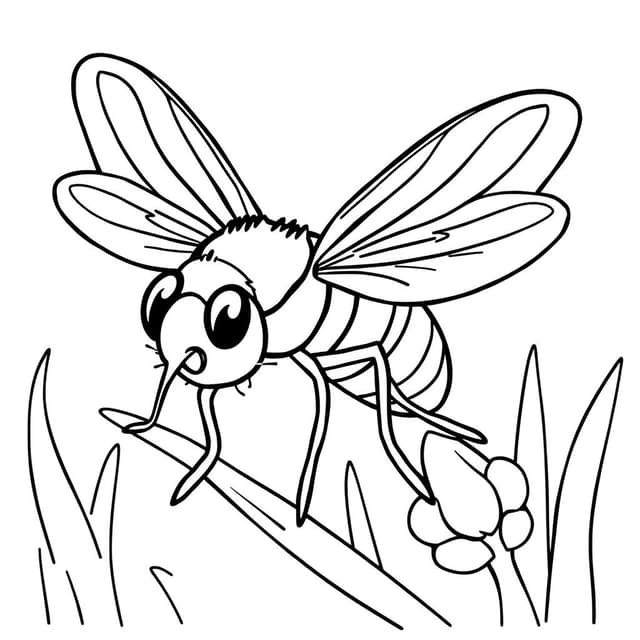 snake fly coloring page