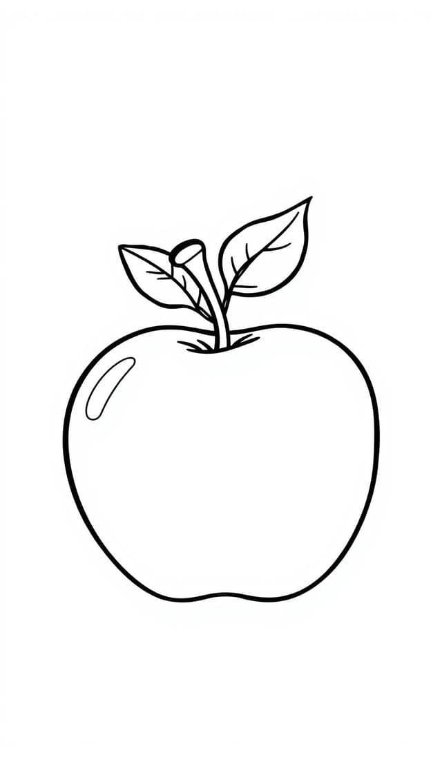 apple coloring page