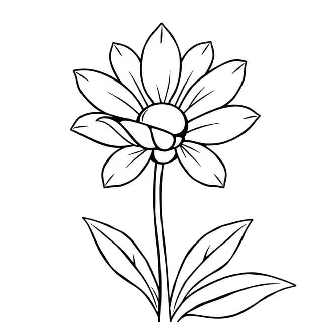 flower coloring page